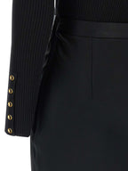 Elisabetta Franchi Black Lycra Midi Dress