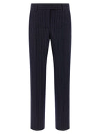 Alberto Biani Blue Virgin Wool Dress Pants