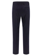 Alberto Biani Blue Virgin Wool Dress Pants