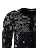Max Mara Black Virgin Wool Cardigan