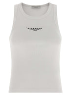 Givenchy White Cotton Sleeveles T-Shirt