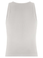 Givenchy White Cotton Sleeveles T-Shirt