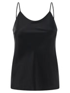 Max Mara Black Silk Tank Tops