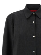 THELATEST Gray Polyester Blouse