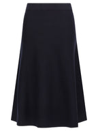Max Mara Blue Viscose Midi Skirt