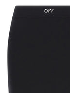 Off-White Black Polyamide Midi Skirt