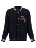 WALES BONNER Blue Virgin Wool Bomber