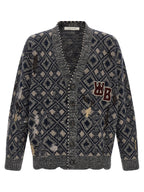 WALES BONNER Multicolor Merino Wool Cardigan
