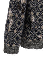 WALES BONNER Multicolor Merino Wool Cardigan