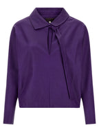 STOULS Purple Lamb Leather Blouse