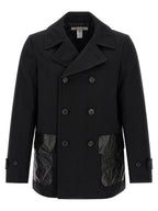 Comme Des Garçons Black Polyester Coat