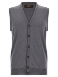 ZANONE Gray Virgin Wool Sleeveles Sweater