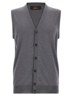 ZANONE Gray Virgin Wool Sleeveles Sweater