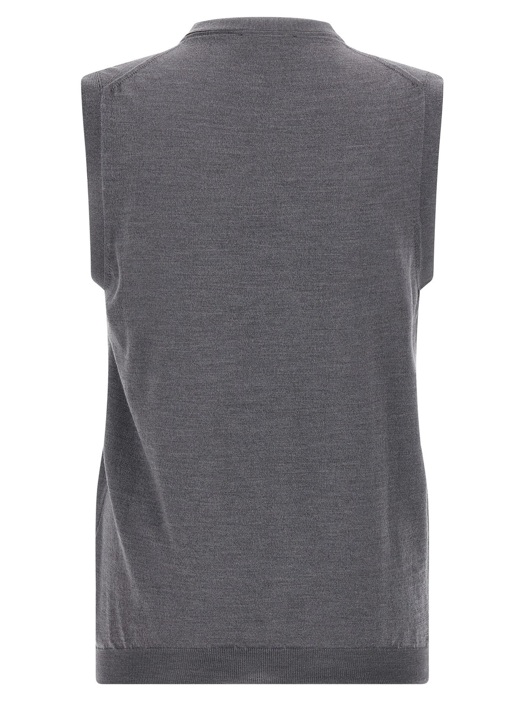 ZANONE Gray Virgin Wool Sleeveles Sweater