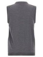 ZANONE Gray Virgin Wool Sleeveles Sweater