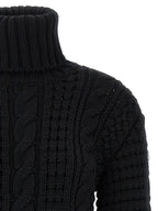 MONCLER GENIUS Black Virgin Wool Cardigan