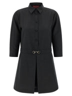 Gucci Gray Wool Short Dress