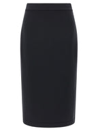 MONCLER GENIUS Black Polyester Midi Skirt