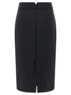MONCLER GENIUS Black Polyester Midi Skirt
