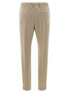 Alberto Biani Beige Triacetate Casual Pants