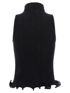 Fendi Black Polyester Sleeveles T-Shirt