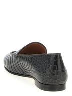Aquazzura Black Calfskin Slip-On Loafers