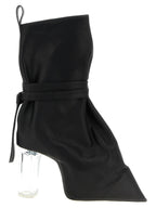 Rick Owens Black Cowhide Ankle Boots