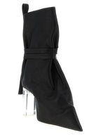 Rick Owens Black Cowhide Ankle Boots