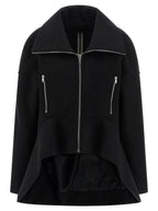Rick Owens Black Virgin Wool Coat