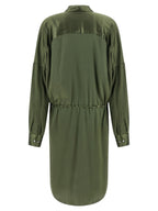 Dries Van Noten Bicolor Silk Midi Dress