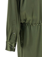 Dries Van Noten Bicolor Silk Midi Dress