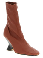 Dries Van Noten Brown Calfskin Ankle Boots