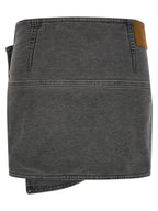 Haikure Gray Cotton Long Skirt