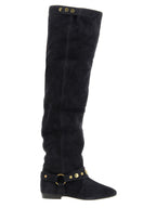 Isabel Marant Black Calfskin Over The Knee