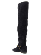 Isabel Marant Black Calfskin Over The Knee