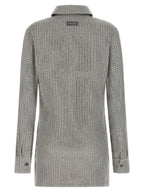 The Attico Gray Cotton Short Dress