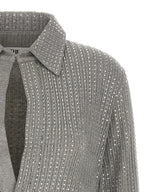 The Attico Gray Cotton Short Dress