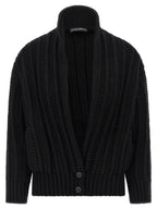 Dolce & Gabbana Black Virgin Wool Cardigan
