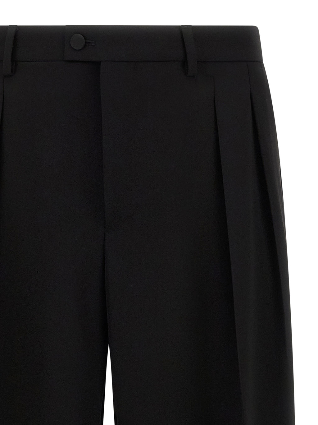 Black Virgin Wool Dress Pants
