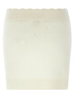 Chloé White Wool Long Skirt