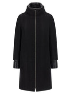 Herno Black Wool Coat