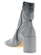 MM6 Maison Margiela Gray Lambskin Ankle Boots