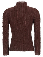 Issey Miyake Brown Polyester Cardigan