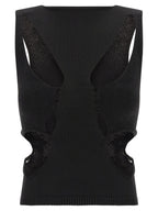 Rick Owens Black Wool Tank Tops
