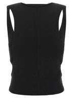 Rick Owens Black Wool Tank Tops