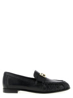 Fendi Black Lamb Leather Slip-On Loafers