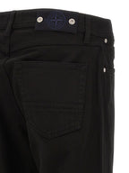 Stone Island Black Cotton Straight-Leg Jeans