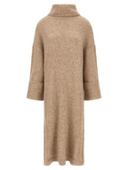Entire Studios Beige Alpaca Leather Midi Dress