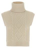 PERFECT MOMENT White Merino Wool Sleeveless Jacket