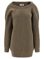 MM6 Maison Margiela Beige Virgin Wool Short Dress